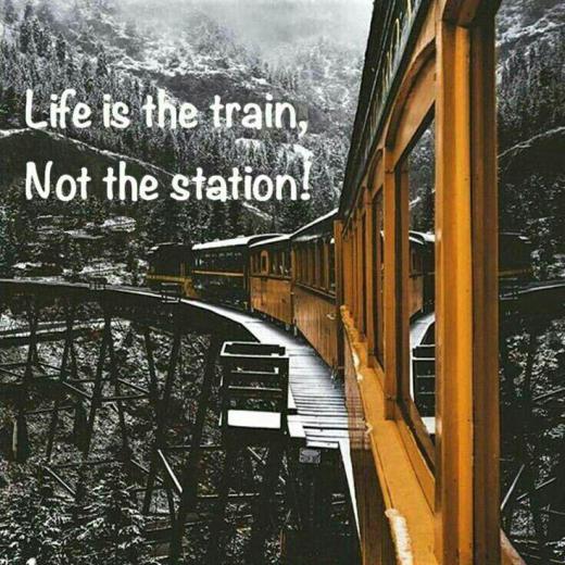 زندگى قطاره، نه ایستگاه …!.. سوار شو،. در حرکت باش و